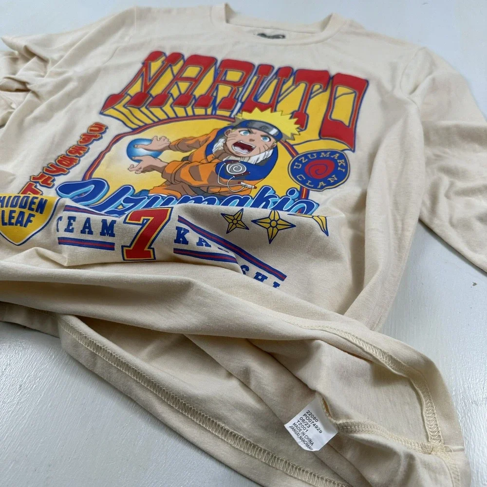 New Naruto 2002‎ Long Sleeve T-Shirt Boys XL Team 7 Kakashi Hidden Leaf Uzumaki